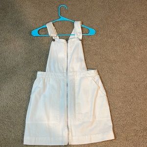 white overall dress, size large, from forever 21